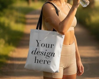 AOP Tote Bag Mockup Printify Shopping Bag Mockups JPG