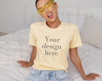Butter Comfort Colors 1717 Model Mockup C1717 Shirt Mockups