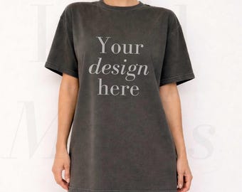 Pepper Comfort Colors Mockup CC1717 Übergroßes T-Shirt Mock-up
