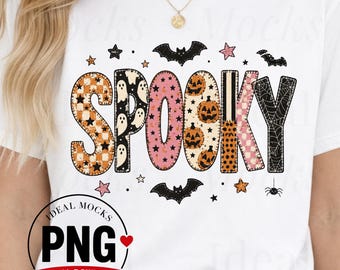 PNG Spooky design for POD, Sublimation, Clipart, Tshirt, Swatshirt designs  (Instant Download)