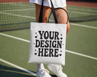 AOP Tote Bag Mockup Printify Shopping Tennis Bag Mockups JPG
