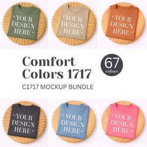 Paquete de maquetas de camisetas plegadas Comfort Colors 1717 (CC1717)