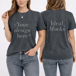 Comfort Colors ペッパー モックアップ フロント＆バック モックアップ Comfort Colors 1717 オーバーサイズ シャツ モックアップ JPEG