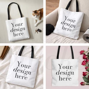 AOP Tote Bag Mockup Bundle White Canvas Tote Mockup Printify Tote Bag Mockup Lifestyle Tote Mockup JPG Etsy Seller Mockup image 8