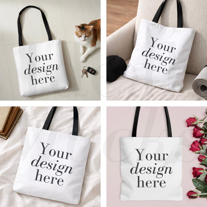 AOP Tote Bag Mockup Bundle White Canvas Tote Mockup Printify Tote Bag Mockup Lifestyle Tote Mockup JPG Etsy Seller Mockup image 8