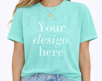 Island Reef Comfort Colors 1717 Mockup Oversized C1717 Model Tshirt Mock up