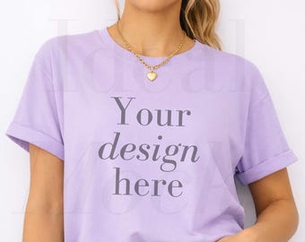 Orchid Comfort Colors 1717 Tshirt Mockup Trendy C1717 Modell Shirt Mockups