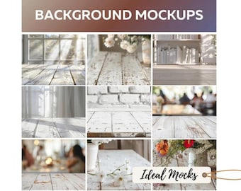 White Background Mockup Bundle Product Backgrounds JPG