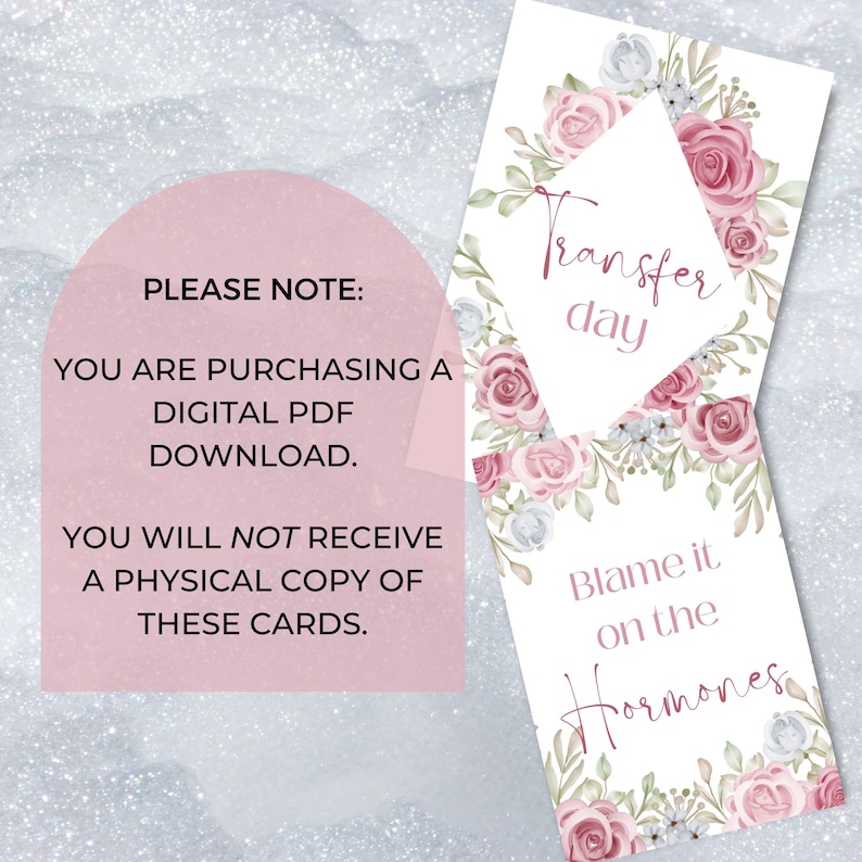 Printable IVF Milestone Cards 30 Cards Rose Colour Scheme - Etsy