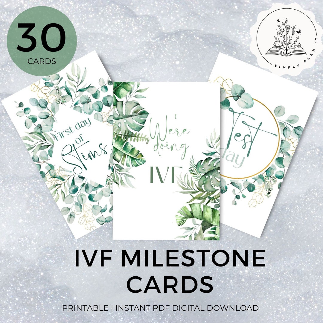 printable-ivf-milestone-cards-30-cards-leafy-green-theme-etsy