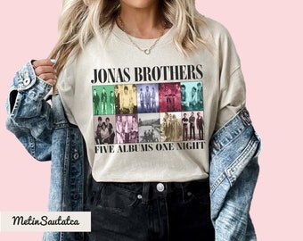 Jonas Brothers Shirt, Five Albums One Night Tour Shirt, Jonas Brothers Vintage Shirt, Jonas Brothers Merch, Jonas Brothers Tour Shirt