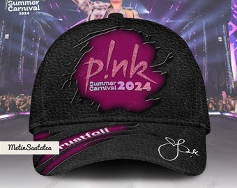 Casquette classique Pink Trustfall, casquette de baseball rose Summer Carnival 2024, chapeaux chanteurs roses classiques, casquette rose World Tour 2024, cadeau rose pour amoureux