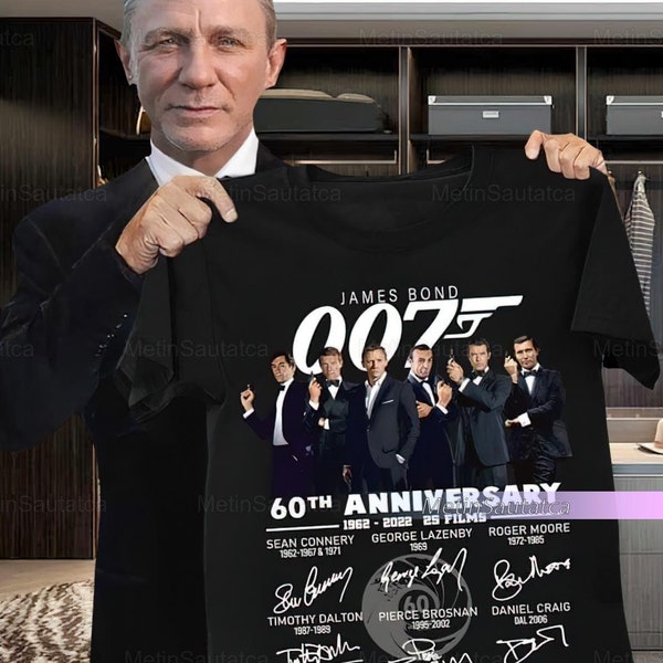 James Bond Shirt, 007 James Bond Shirt, 007 Movie Shirt, James Bond T-Shirt, 60th anniversary Shirt, James Bond Gift, Shirt For Men