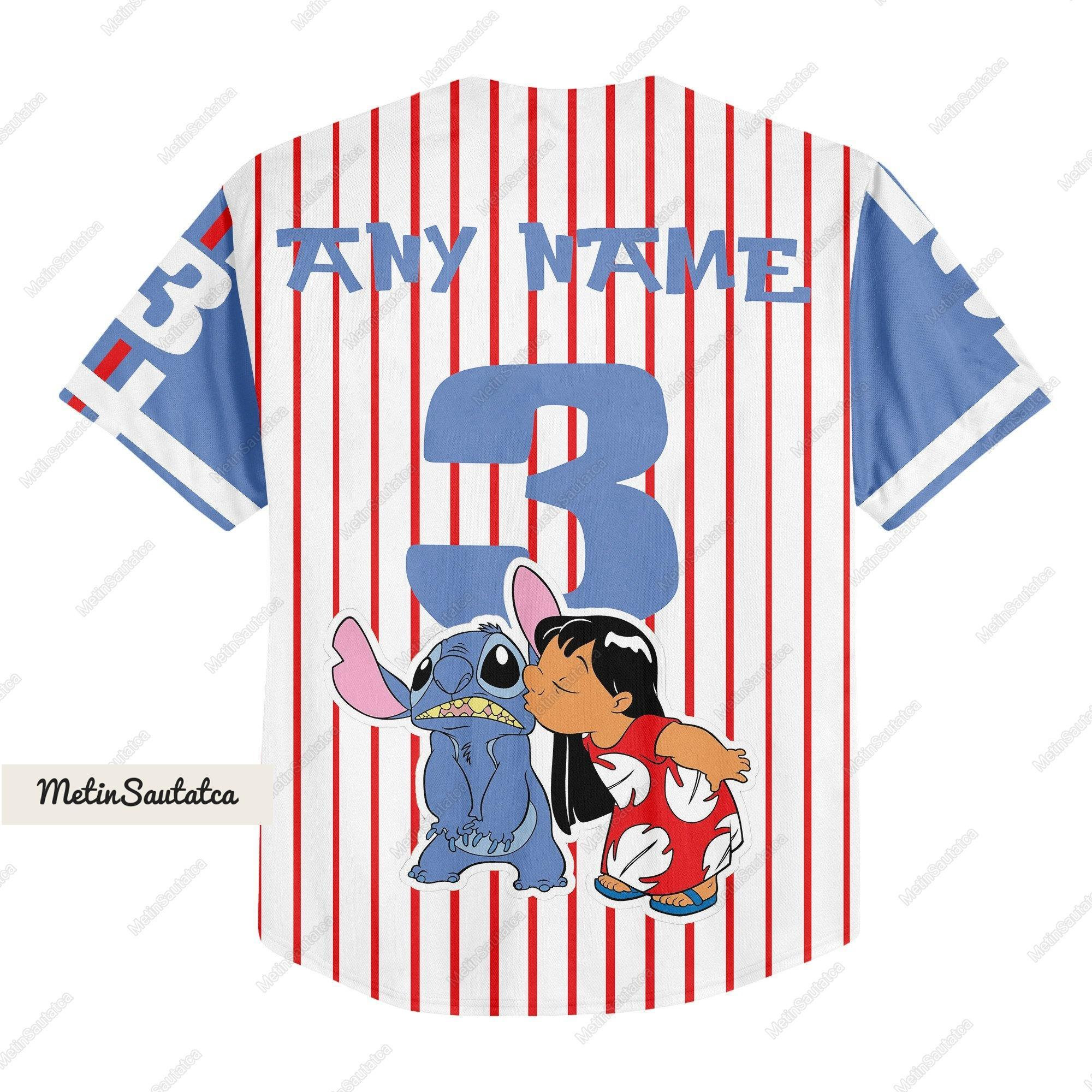 Camiseta de béisbol Lilo y Stitch, camiseta personalizada, camisa de ...