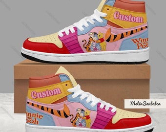 Pooh And Friends Shoes, Custom Shoes, Pooh Bear Sneaker, Winnie The Pooh Shoes, Disney Pooh Shoes, Pooh Lover Gift, Shoes For Women/Men