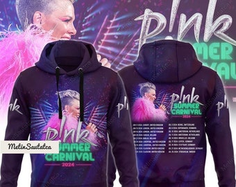 P!nk Hoodie, Roze Zomer Carnaval 2024 Shirt, Roze Zanger Sweatshirt, Roze Fan Lovers Shirt, Music Tour 2024 Shirt, Concert 2024 Shirt