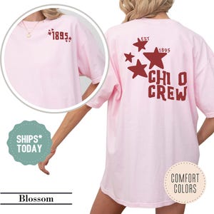 Chi Omega Greek Crew Sorority T-Shirt - Chi O Sorority Apparel - Big Little Sorority Shirts - Comfort Colors Shirt - Sorority Gifts