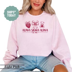 Alpha Sigma Alpha Berries and Heart Sorority Sweatshirt - ASA Sorority Hoodie - Sorority Apparel - Big Little Basket - Crewneck Sweatshirt