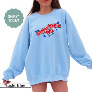 Sigma Delta Tau Retro Starlight Sorority Sweatshirt - Sig Delt Sorority Crewneck - Big Little - Custom Sorority Sweatshirt - Greek Gifts