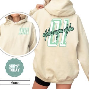 Alpha Sigma Alpha Green Font Sorority Sweatshirt -  Sorority Letters - Alpha Sigma Alpha Sweatshirt - Sorority Gifts - Sorority Merch