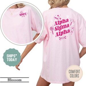 Alpha Sigma Alpha Sweet Sprinkles Sorority T-Shirt - ASA Sorority Apparel - Big Little Reveal Sorority Shirts - Sorority Gifts for Sister