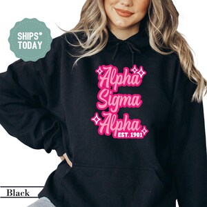 Alpha Sigma Alpha Candy Cursive Sorority Sweatshirt -  Sweatshirt - Sorority Gifts For Little - Custom Sorority Crewneck - Bid Day Gift