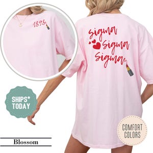 Sigma Sigma Sigma Velvet Tint Sorority T-Shirt - Tri Sigma Apparel - Sorority Letters - Big Little Shirts - Custom Sorority - Sorority Merch