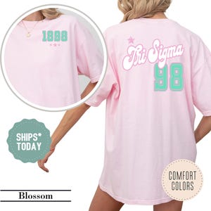 Sigma Sigma Sigma Classic Squad Sorority T-Shirt - Tri Sigma Sorority Shirt - Sorority Letters - Big Little Reveal - Sorority Greek Gifts