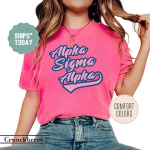 Alpha Sigma Alpha Retro Blush Sorority T-Shirt - ASA Merch - Sorority Apparel - Big Little Basket - Sorority Gifts - Greek Life Shirt