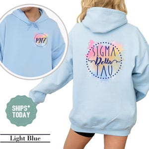 Sigma Delta Tau Pastel Paint Sorority Sweatshirt - Sig Delt Crewneck Sweatshirt - Big Little Sorority Gift - Greek Apparel - Sorority Merch