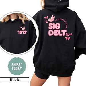 Sigma Delta Tau Butterfly Bliss Sorority Sweatshirt - Sig Delt Merch - Sorority Letters - Big Little Gift - Greek Recruitment Sweatshirt