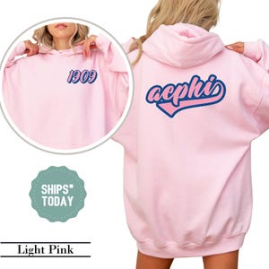 Alpha Epsilon Phi Retro Script Sorority Sweatshirt - AEPHI Merch - Sorority Letters - Big Little Basket - Trendy Sorority Crewneck