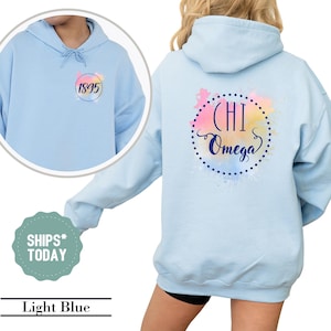 Chi Omega Pastel Paint Sorority Sweatshirt - Chi O Crewneck Sweatshirt - Big Little Sorority Gift - Greek Apparel - Sorority Merch