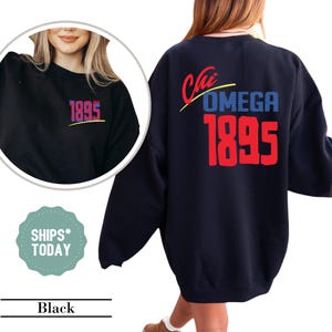 Chi Omega Retro Letters Sorority Sweatshirt - Chi O Sorority Letters Crewneck Sweatshirt - Sorority Merch - Big Little Gifts - Greek Apparel