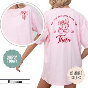 Kappa Alpha Theta Cherry Peak Sorority T-Shirt - THETA Merch - Big Little - Custom Greek T Shirt - College Shirt - Sorority Recruitment