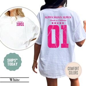 Alpha Sigma Alpha Team Greek Sorority T-Shirt - ASA Merch - Big Little Reveal Sorority Shirt - Comfort Colors Tee - Greek Recruitment Shirt