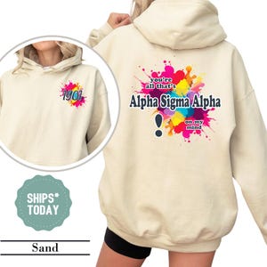 Alpha Sigma Alpha Painted Hue Sorority Sweatshirt -  Greek Apparel - Big Little Sorority Gift - Sorority Merch - Personalized Sweatshirt