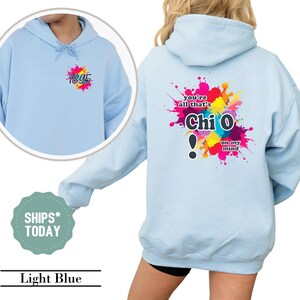 Chi Omega Painted Hue Sorority Sweatshirt, Big Little Reveal