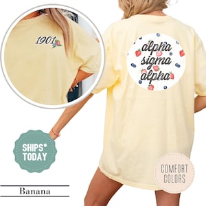 Alpha Sigma Alpha Sweet Berries Sorority T-Shirt - ASA Comfort Colors Shirt - Big Little Shirts Sorority Reveal - Sorority Gifts