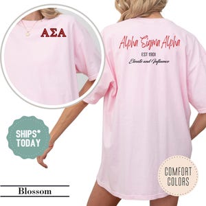 Alpha Sigma Alpha Sisterhood Inspire Sorority T-Shirt - ASA Sorority Merch - Alpha Sigma Alpha Shirt - Greek Gifts - Sorority Apparel
