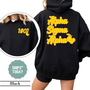 Alpha Sigma Alpha Limonella Sorority Sweatshirt -  Sorority Apparel - Big Little Basket - Sorority Letters - College Greek Sweatshirt