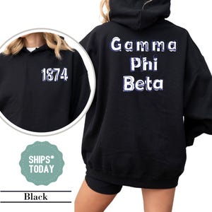 Gamma Phi Beta Sweatshirt, Blue Glow Sorority Gifts, Gamma Phi Crewneck