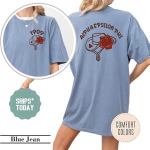 Alpha Epsilon Phi Rosy Hat Sorority T-Shirt, AEPHI Greek Shirt, Sorority Gifts For Little, Sorority Apparel