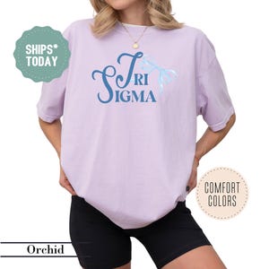 Sigma Sigma Sigma Ribbon Vow Sorority T-Shirt - Tri Sigma Sorority Letters - Sorority Gifts For Little - Custom Sorority Shirt - Big Little