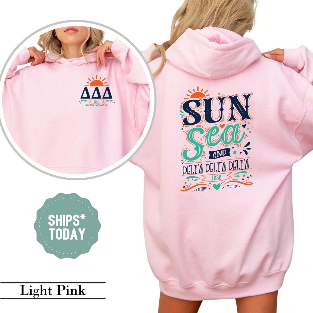 Delta Delta Delta Sun Sea Sorority Sweatshirt Tri Delta Crewneck ...