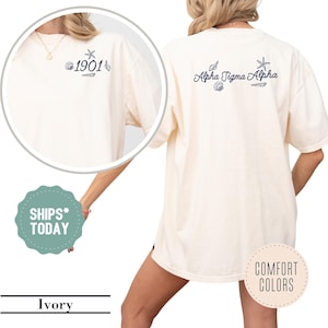 Alpha Sigma Alpha Ocean Shells Sorority T-Shirt - ASA Shirt - Sorority Apparel - College Greek Shirt - Sorority  Merch - Big Little Reveal