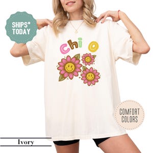 Chi Omega Joyful Blooms Sorority T-Shirt - Chi O Shirt - Sorority Apparel - Custom Sorority Shirt - Big Little Reveal - Sorority Gift