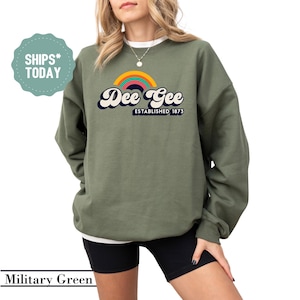 Delta Gamma Rainbow Flash Sorority Sweatshirt - Dee Gee Apparel - Sorority Merch - Delta Gamma Crewneck Sweatshirt - Greek Gifts