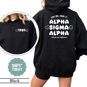 Alpha Sigma Alpha Ivory Letters Sorority Sweatshirt -  Crewneck Sweatshirt - Sorority Gifts - Bid Day Sorority Merch - Rush Sweatshirt