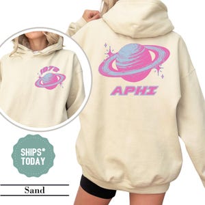 Alpha Phi Starlit Moon Sorority Sweatshirt, APHI Sorority Apparel, Rush Sweatshirt, Greek Gifts